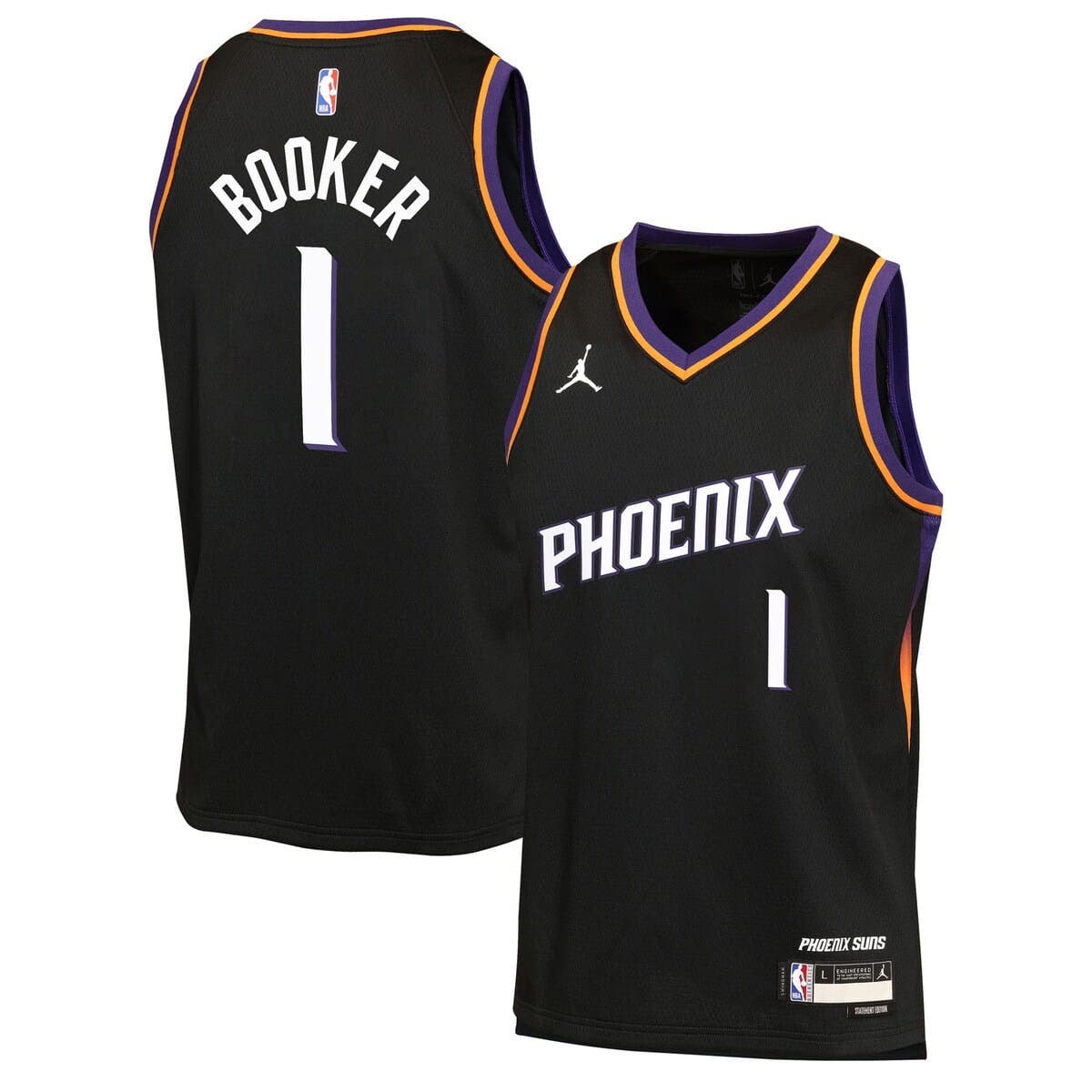 devin booker black swingman jersey