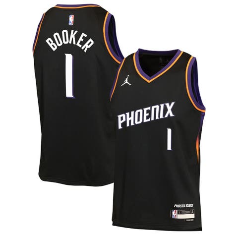 Youth Jordan Brand Devin Booker Black Phoenix Suns Swingman Jersey - Statement Edition