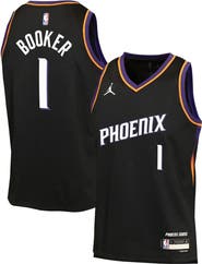 Jordan Brand Youth Jordan Brand Devin Booker Black Phoenix Suns Swingman Jersey - Statement Edition