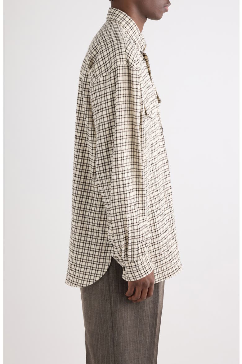Cromo Check Button-Down Shirt, Alternate, color, ECRU