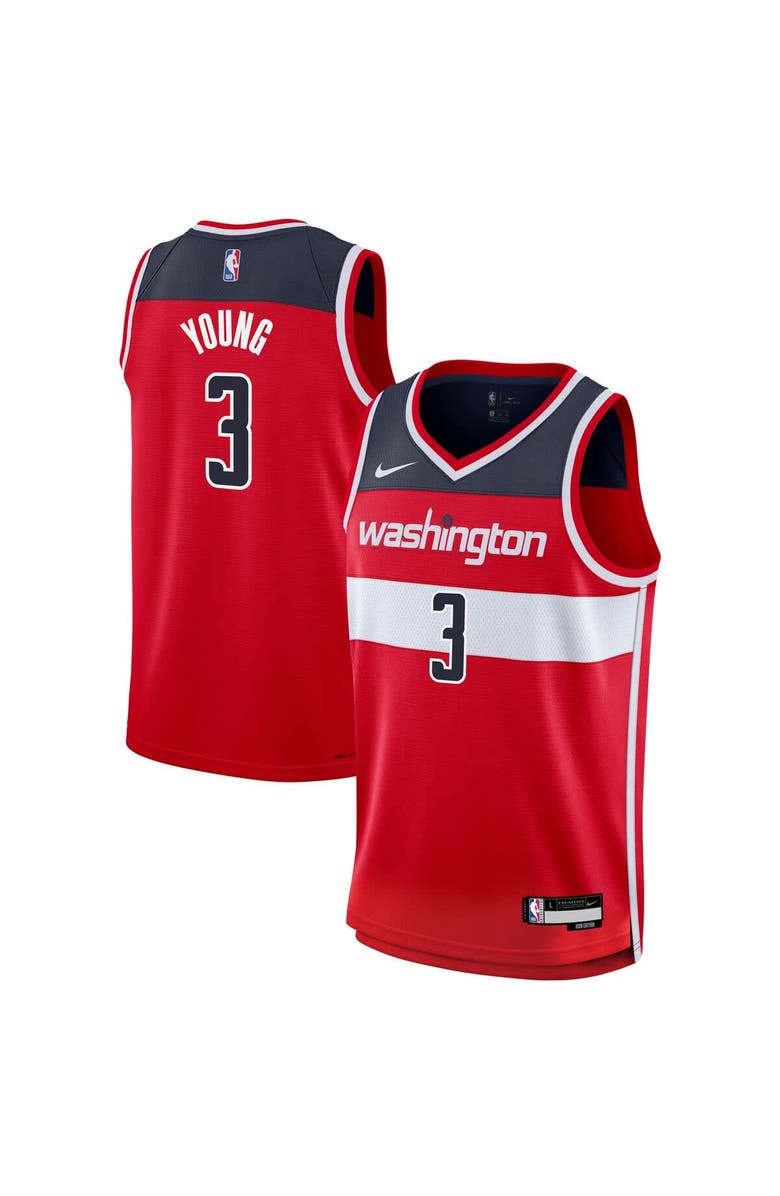 Nike Youth Nike Trae Young Red Washington Wizards Swingman Jersey - Icon Edition, Main, color, Red