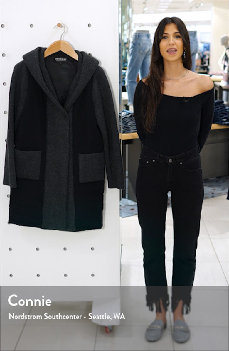 Quilted & Knit Contrast Coat, sales video thumbnail
