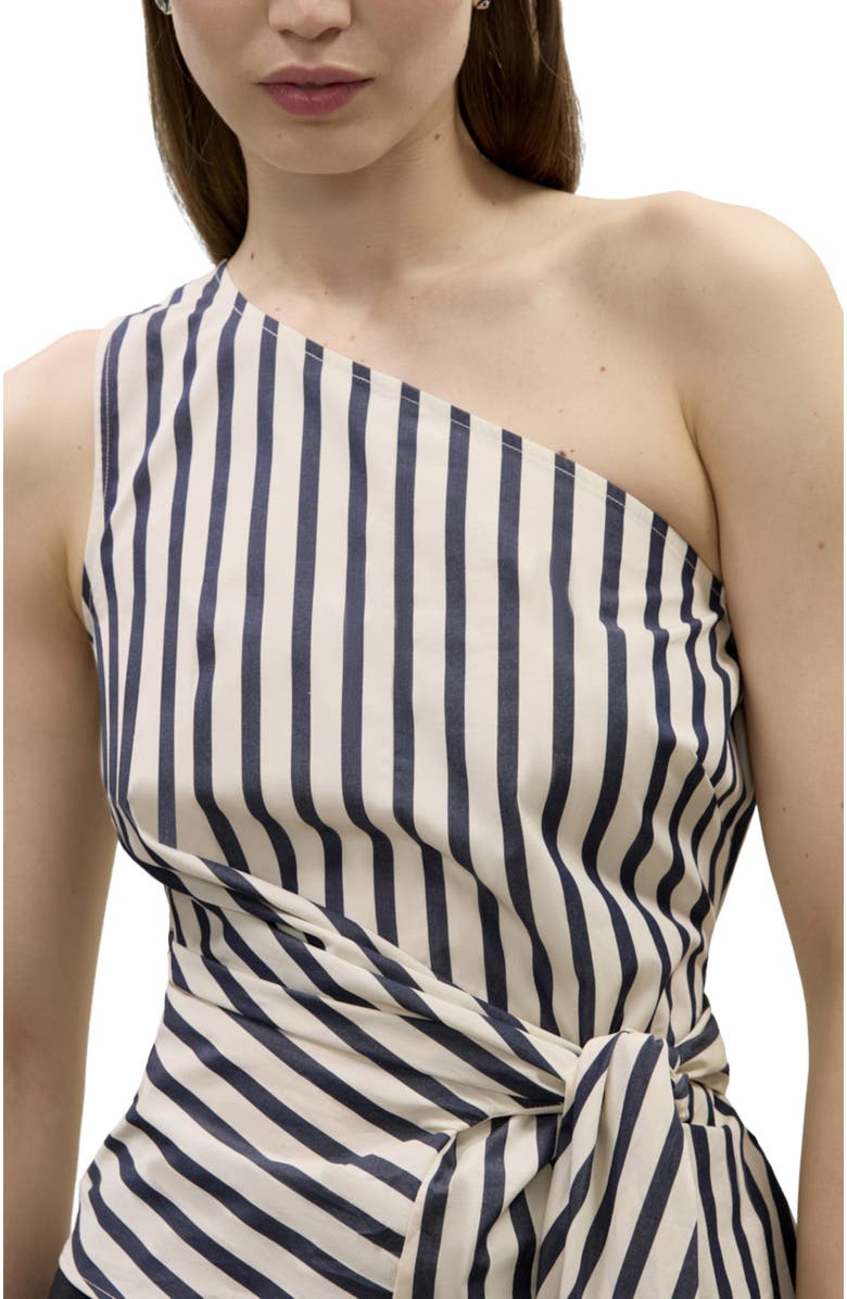 Rebecca Taylor Isla Stripe Poplin Top, Alternate, color, Cream Stripe