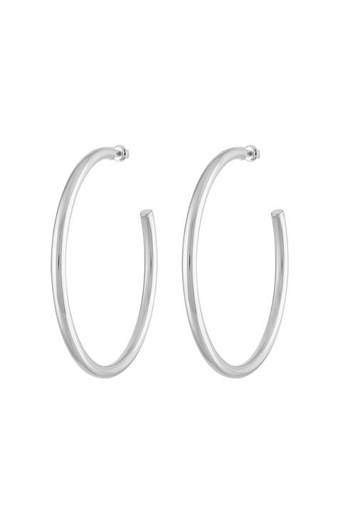 Large Open Hoop Earrings