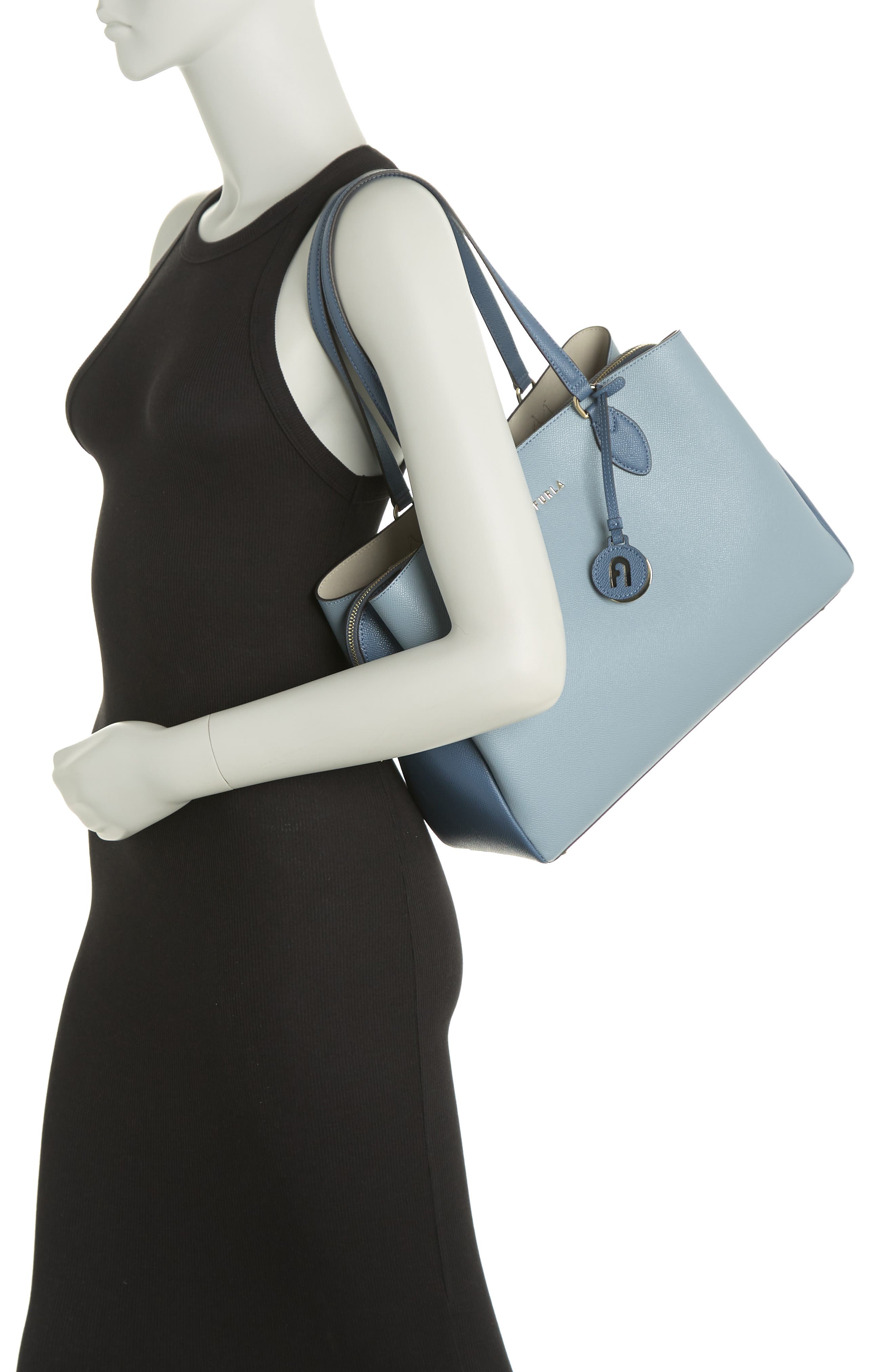Minerva Leather Tote, Alternate, color, AVIO LIGHT G+BLU DENIM