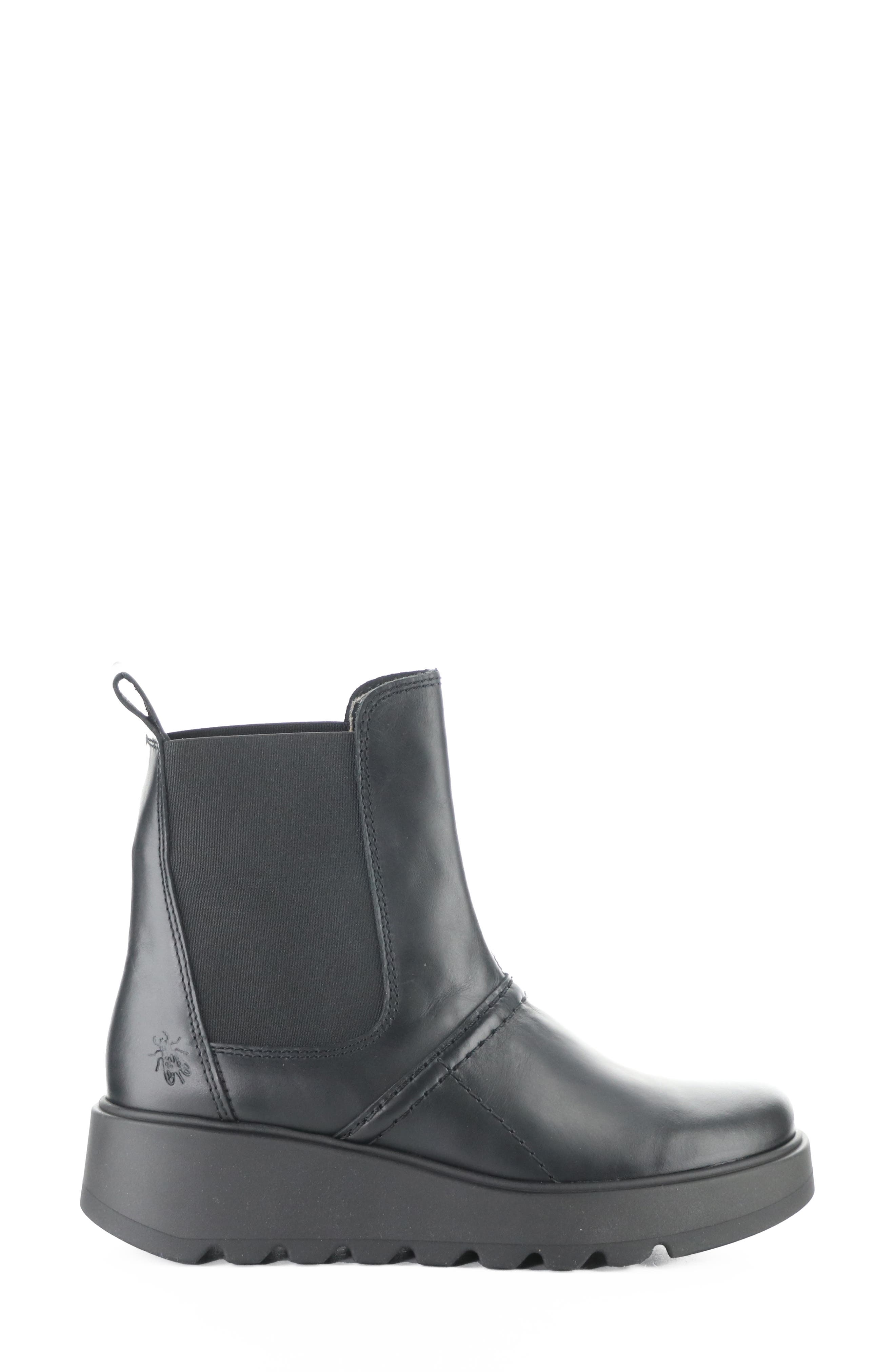 Tolk Platform Wedge Chelsea Boot, Alternate, color, BLACK