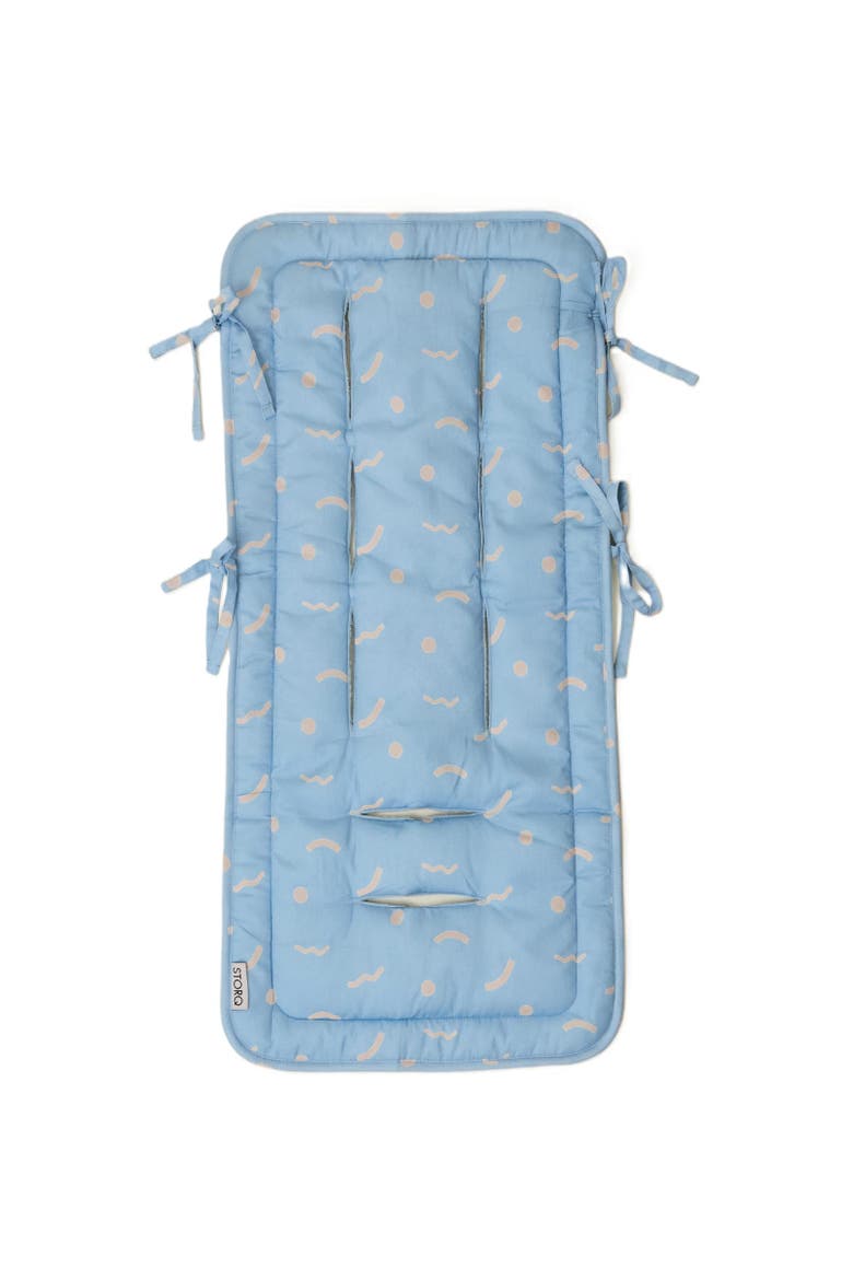 Stroller Party Seat Liner, Alternate, color, Sky Squiggles