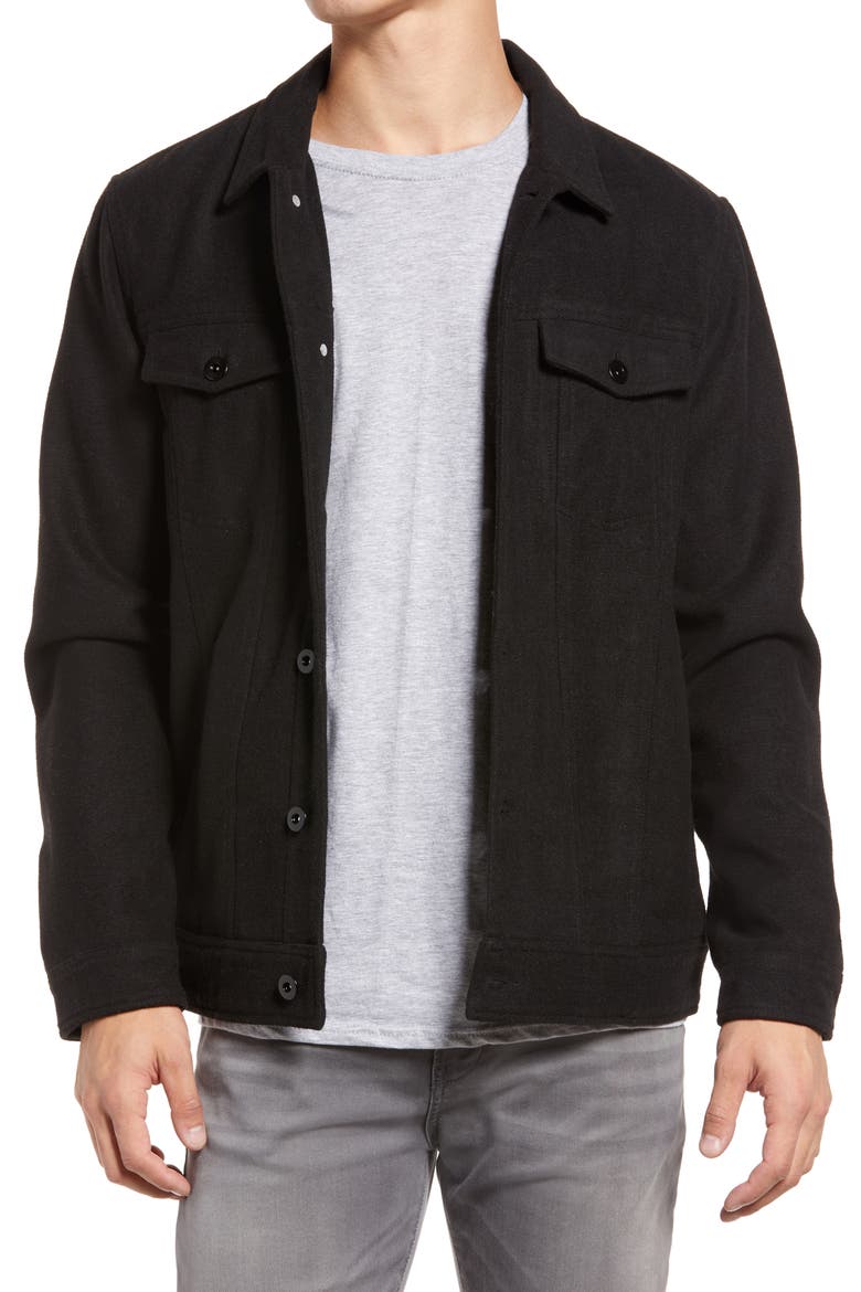 Trucker Jacket, Main, color, BLACK