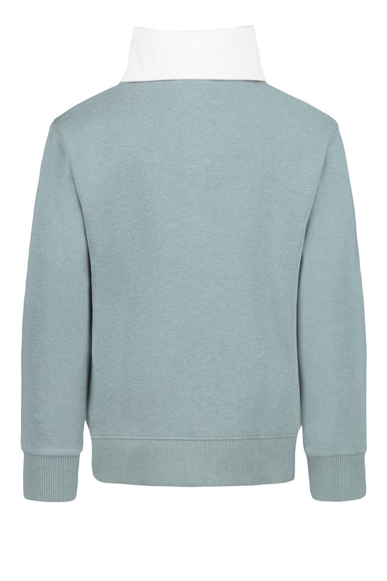 Kids' French Terry Rugby Shirt, Alternate, color, SERPENTINE