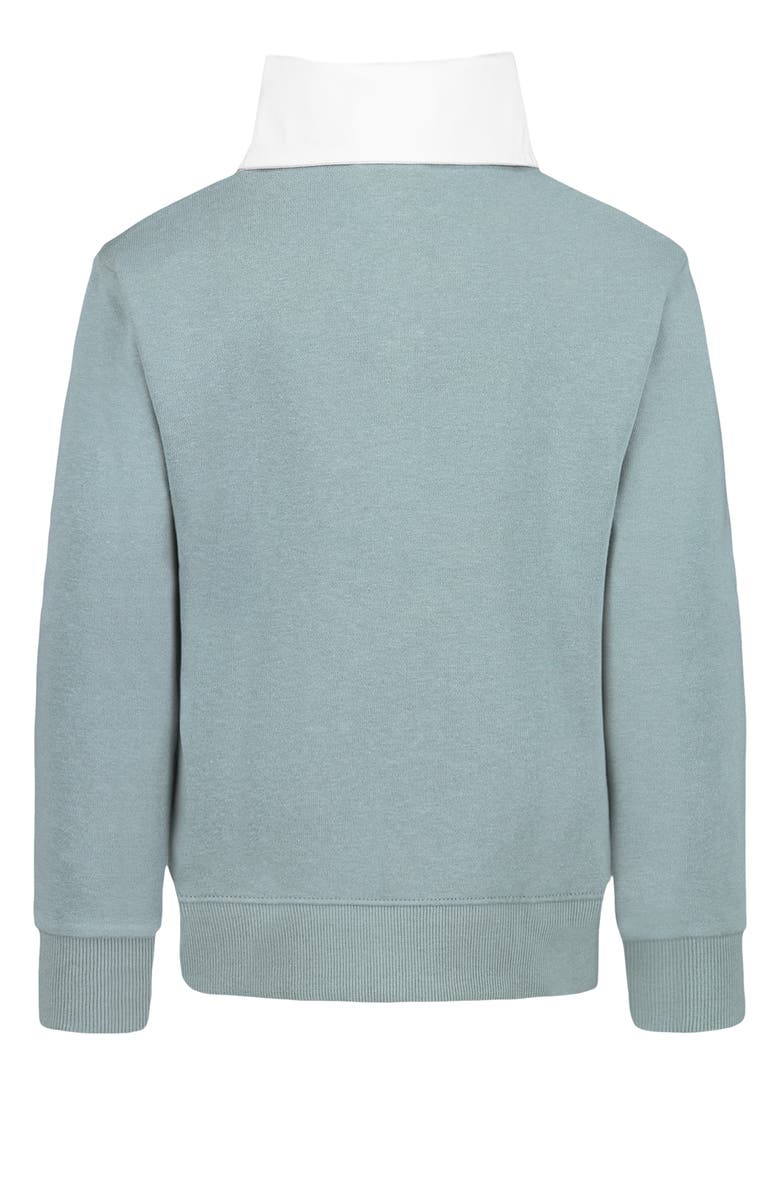 Under Armour Kids' French Terry Rugby Shirt, Alternate, color, Serpentine