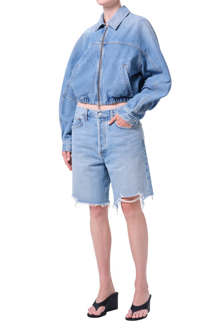 Dixon Denim Bomber Jacket, Alternate, color, OUTBREAK MEDIUM INDIGO