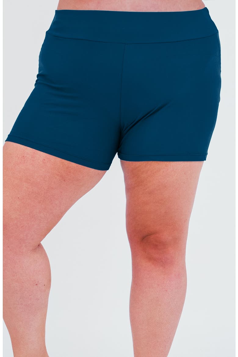 Plus Size Swim Shorts, Alternate, color, Space Blue