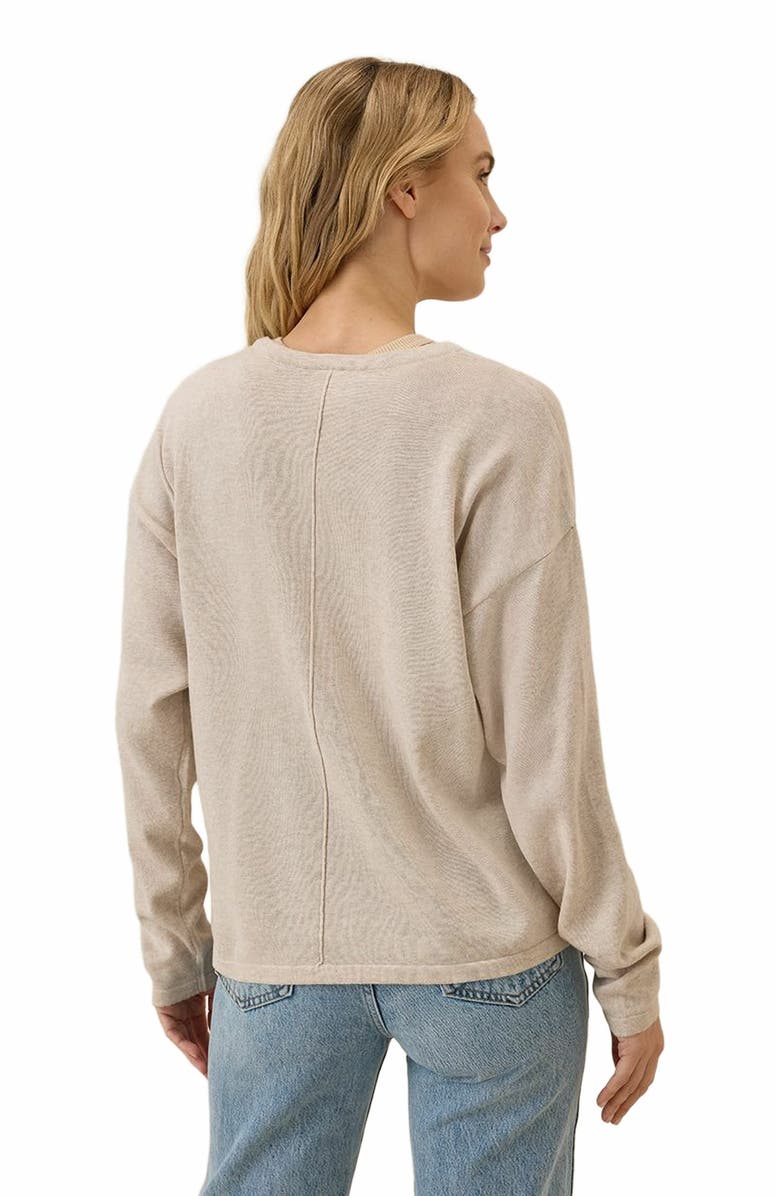 Pact Organic Cotton Classic Fine Knit Relaxed Sweater, Alternate, color, Sandshell Heather