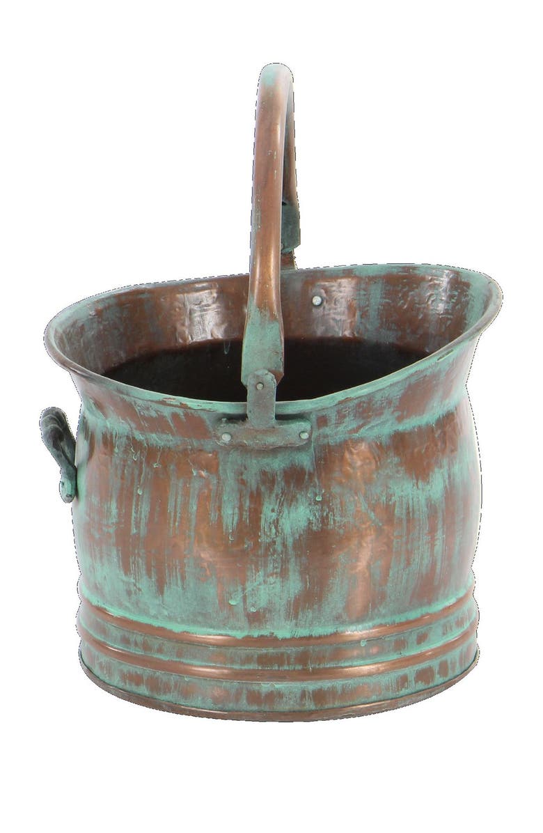 SONOMA SAGE HOME Copper Metal Rustic Planter with Stationary Handles - Set of 3, Alternate, color, Copper