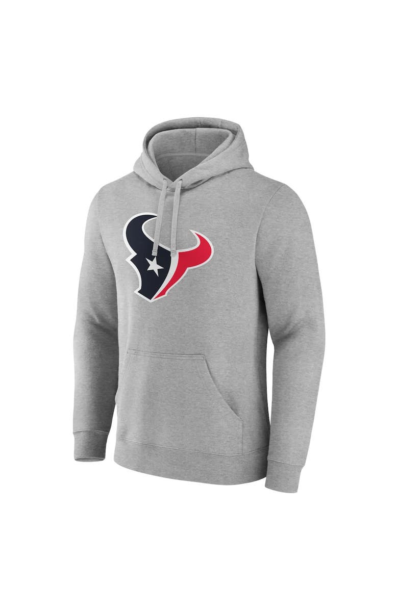 FANATICS Men's Fanatics Heather Gray Houston Texans Deliver Fleece Pullover Hoodie, Alternate, color, 