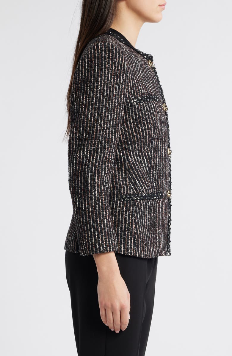 BOSS Jia Stripe Tweed Jacket, Alternate, color, 