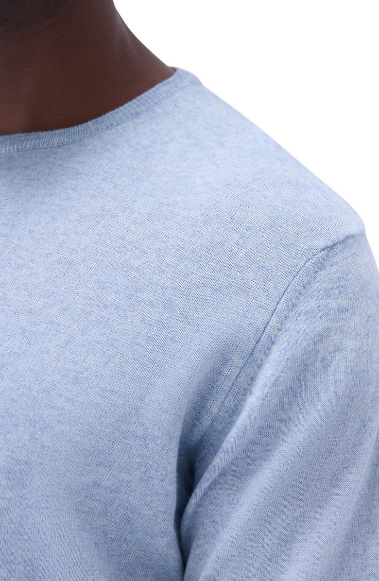 Bugatchi Cotton & Cashmere Crewneck Sweater, Alternate, color, Riviera