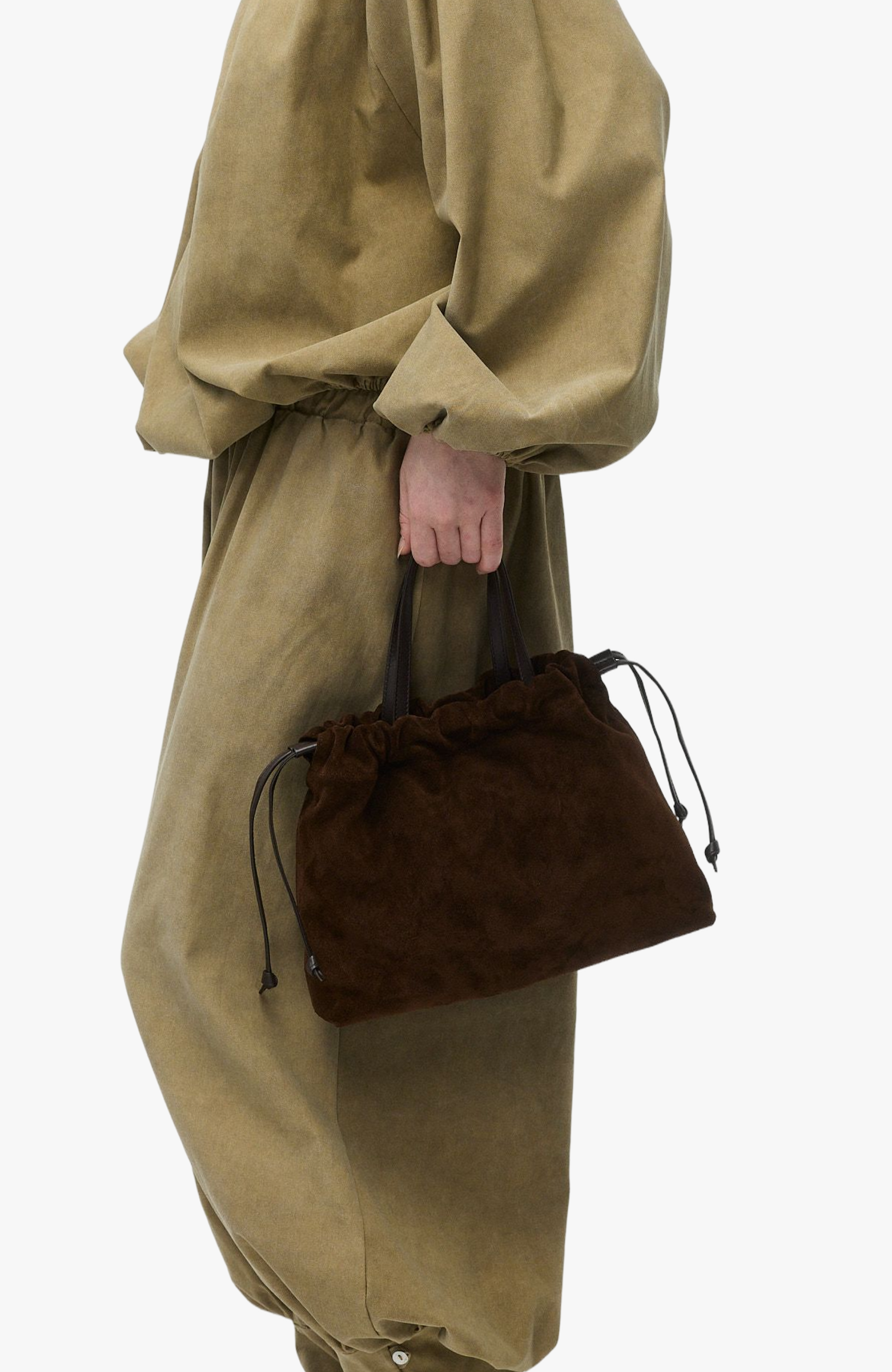 Medium Asisi Convertible Suede Crossbody, Alternate, color, Chocolate Suede