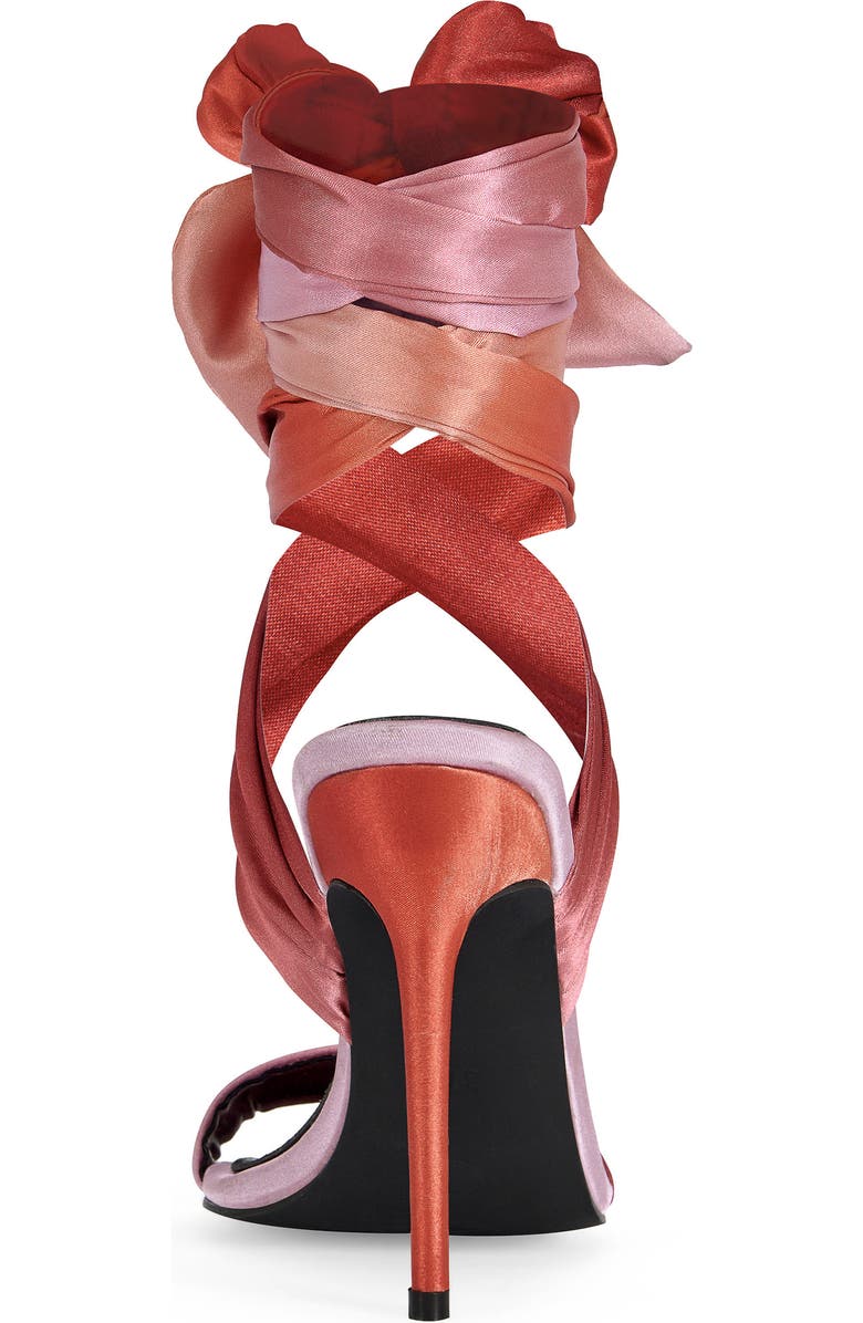 AZALEA WANG Elzon Ankle Wrap Sandal, Alternate, color, Orange