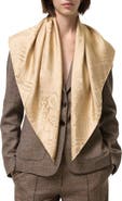Burberry Floral Crest Silk Jacquard Scarf