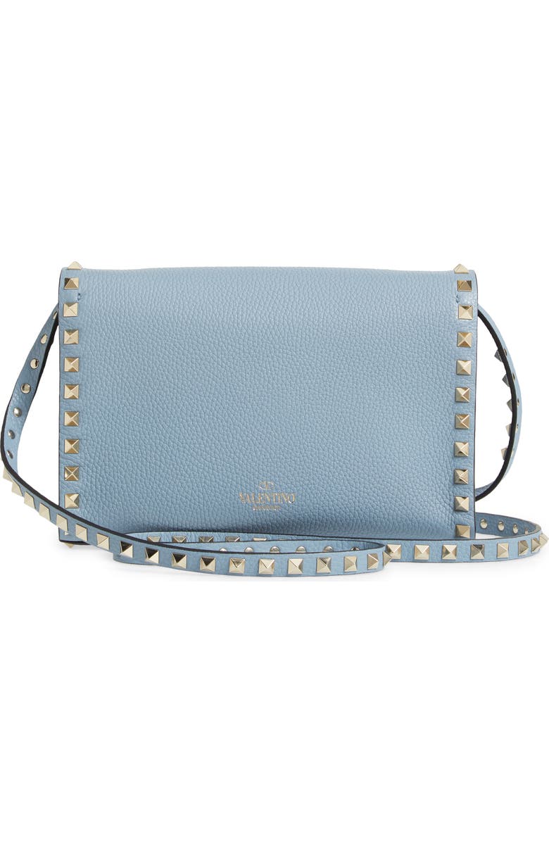 Valentino Garavani Small Rockstud Leather Crossbody Bag, Alternate, color,