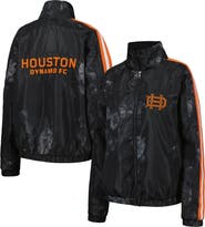 THE WILD COLLECTIVE Women's The Wild Collective Black Houston Dynamo FC Full-Zip Track Jacket