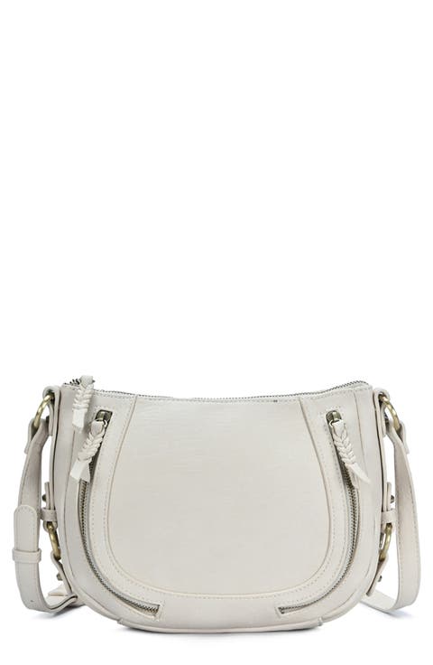 Faux Leather Crossbody Saddle Bag