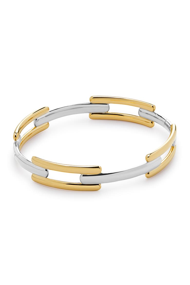 Two-Tone Link Bangle Bracelet, Main, color, 2 TONE