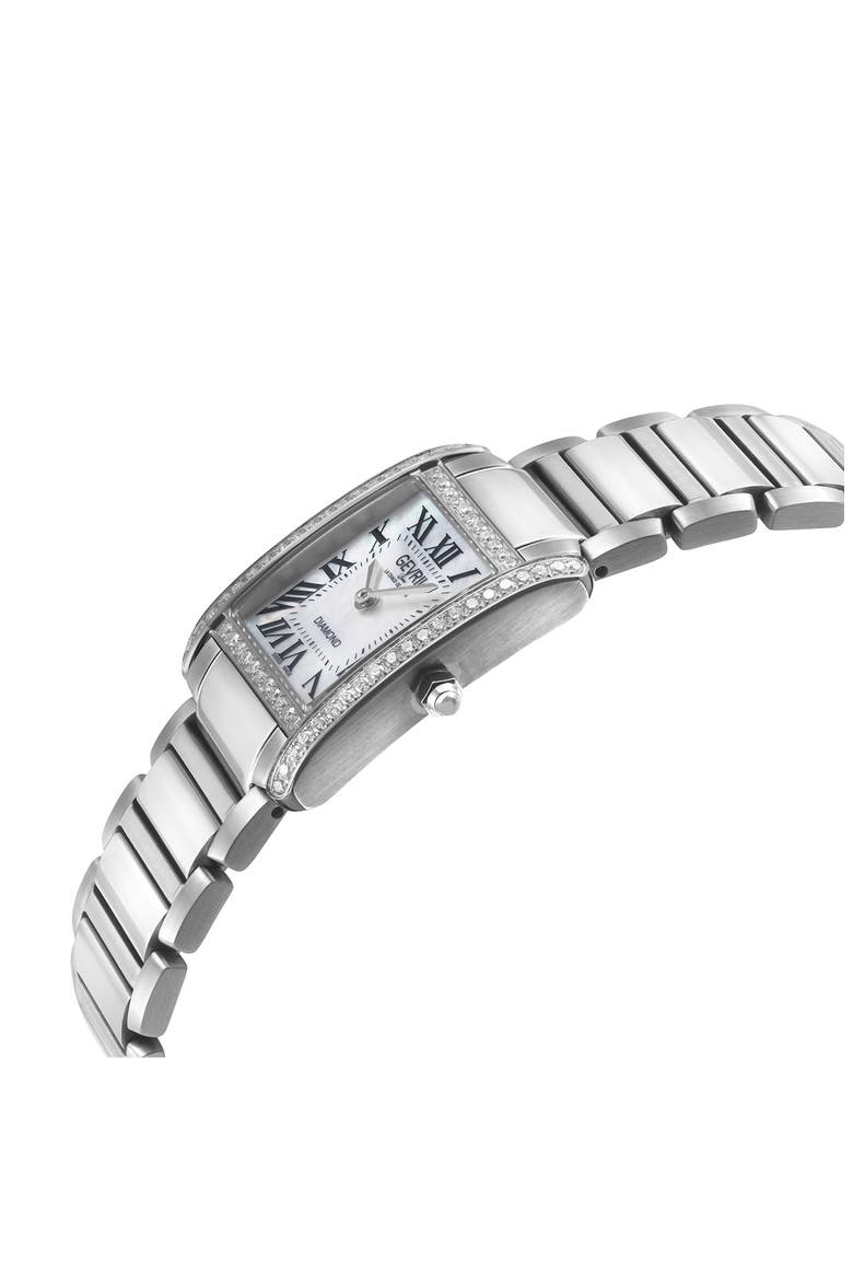 Regina Diamond Mother-of-Pearl Quartz Watch, 24mm x 32mm, Main, color, SILVER