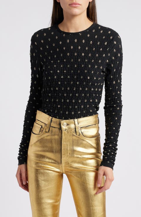 Metallic Textured Mesh Top
