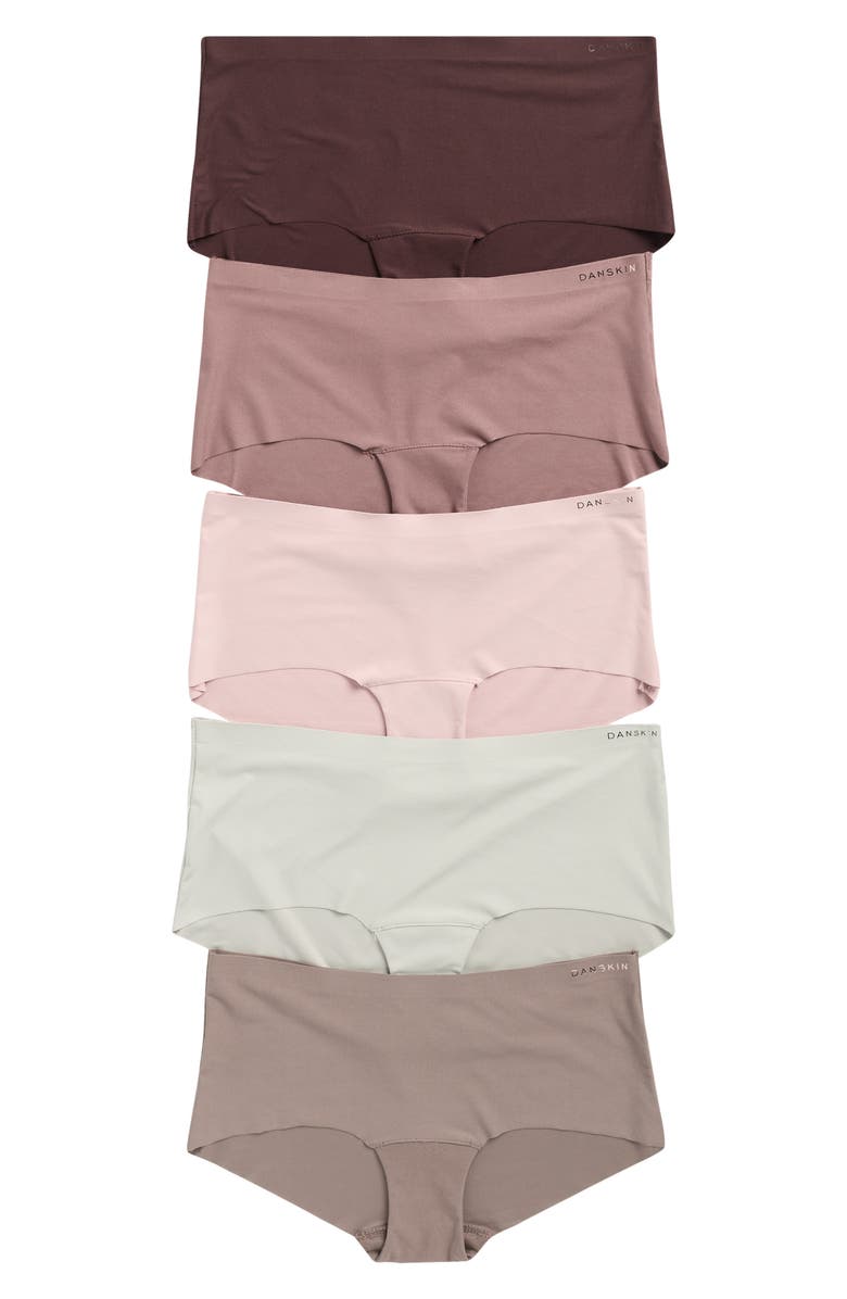 Danskin Assorted 5-Pack Laser Cut Briefs, Main, color, 