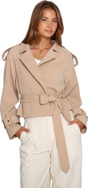 Belle & Bloom Fast Car Cropped Trench