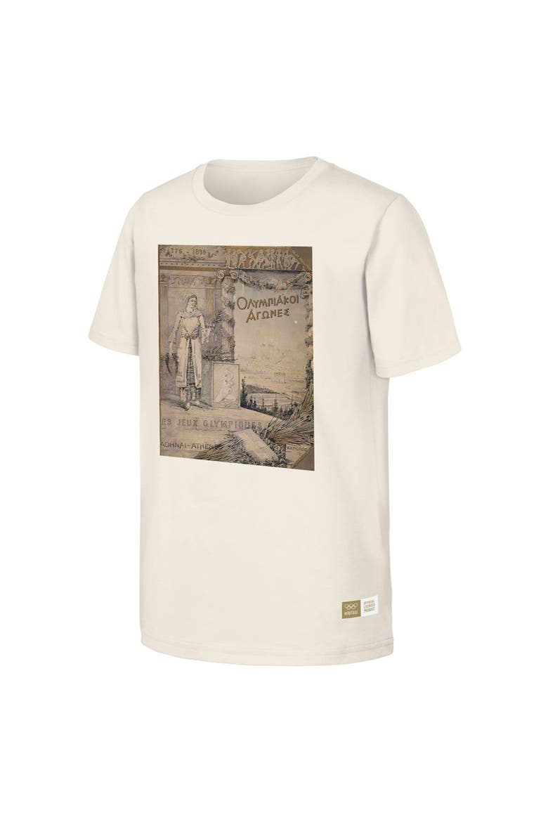 Men's  Natural 1896 Athens Games Olympic Heritage T-Shirt, Alternate, color, Natural
