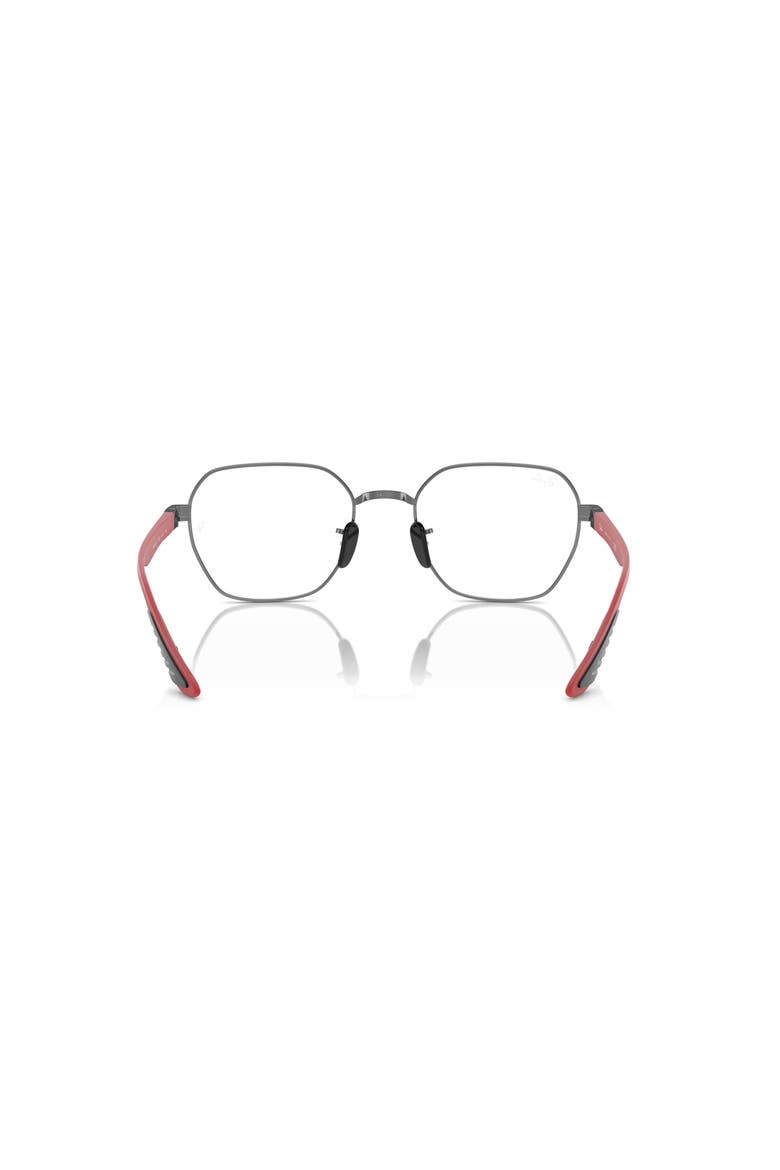 54mm Irregular optical glasses, Alternate, color, Silver/ Red