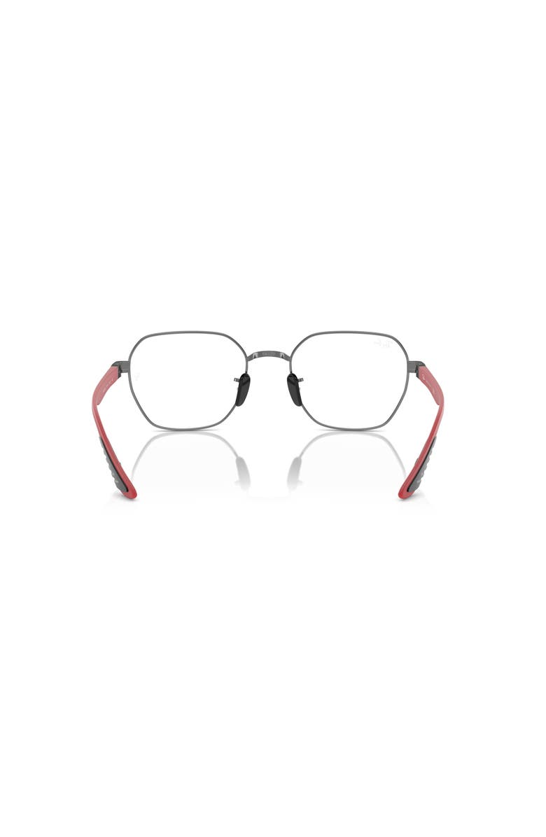 Ray-Ban 54mm Irregular optical glasses, Alternate, color, Silver/ Red