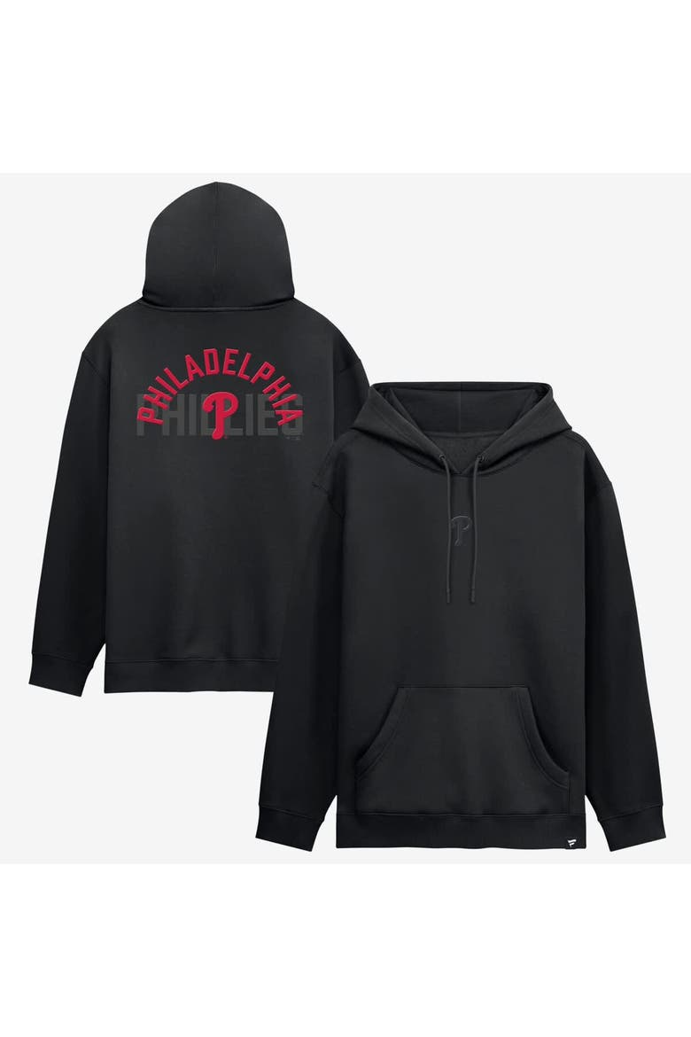 Men's Fanatics  Philadelphia Phillies Black Out Fleece Hoodie, Main, color, Black