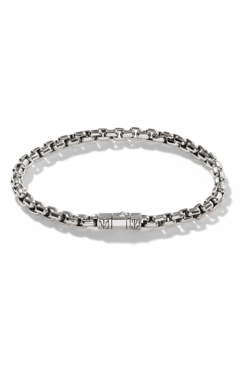 John Hardy Men's Classic Chain Box Chain Bracelet, Main, color, Silver