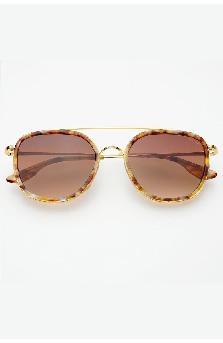 FREYRS Eyewear Weston Round Sunglasses, Main, color, Brown Pearl