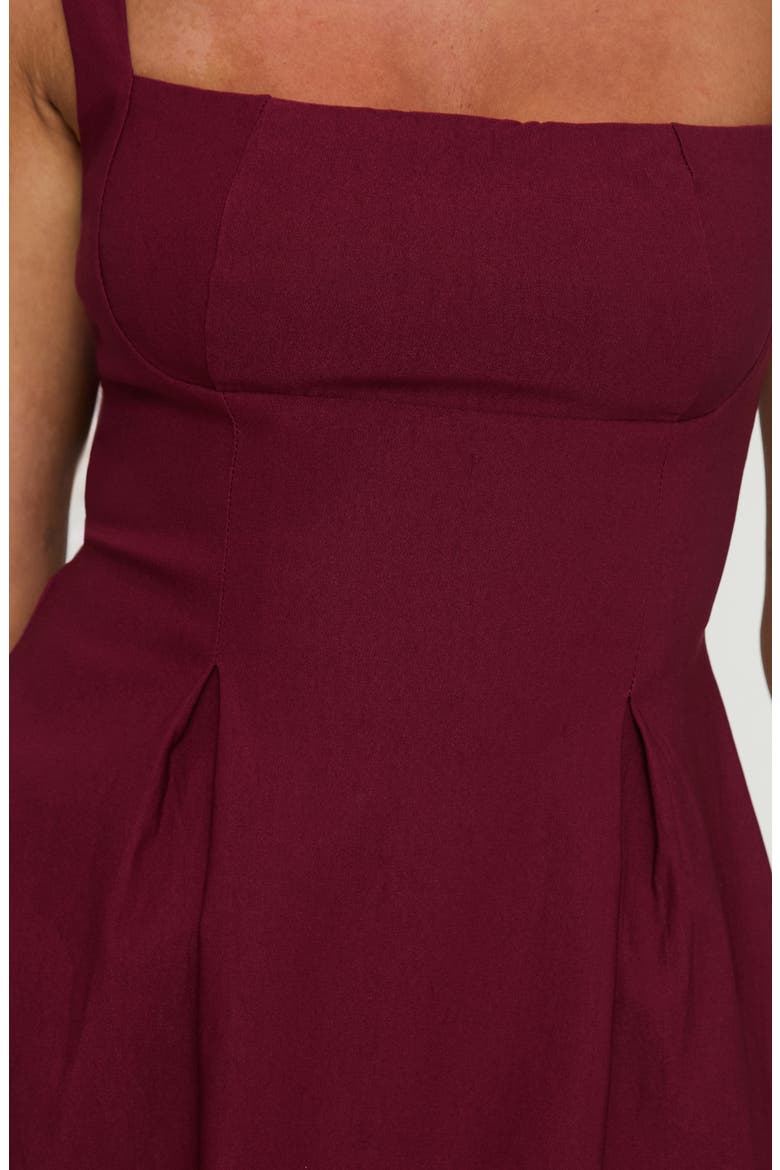 Xanthus Tie Back Minidress, Alternate, color, RED