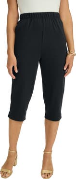 Jessica London Soft Ease Cotton Knit Capri