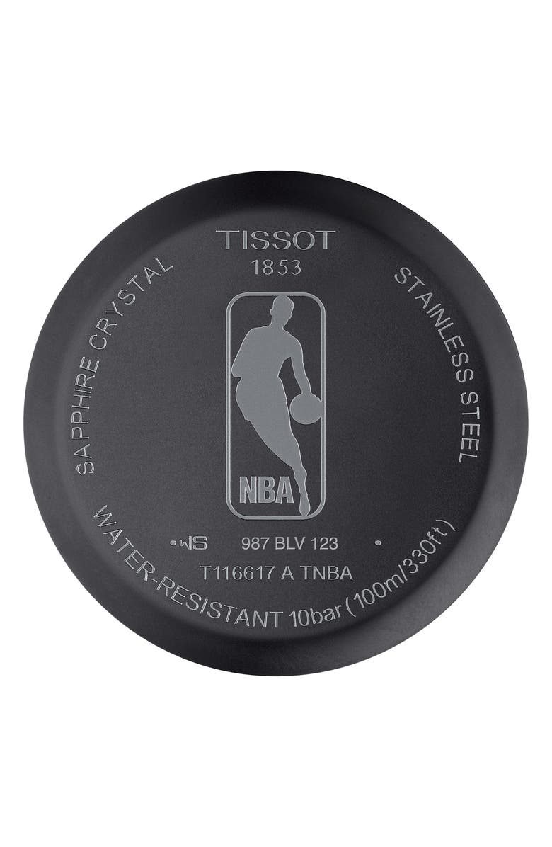 Tissot Chrono XL NBA Leather Strap Watch, 45mm, Alternate, color,