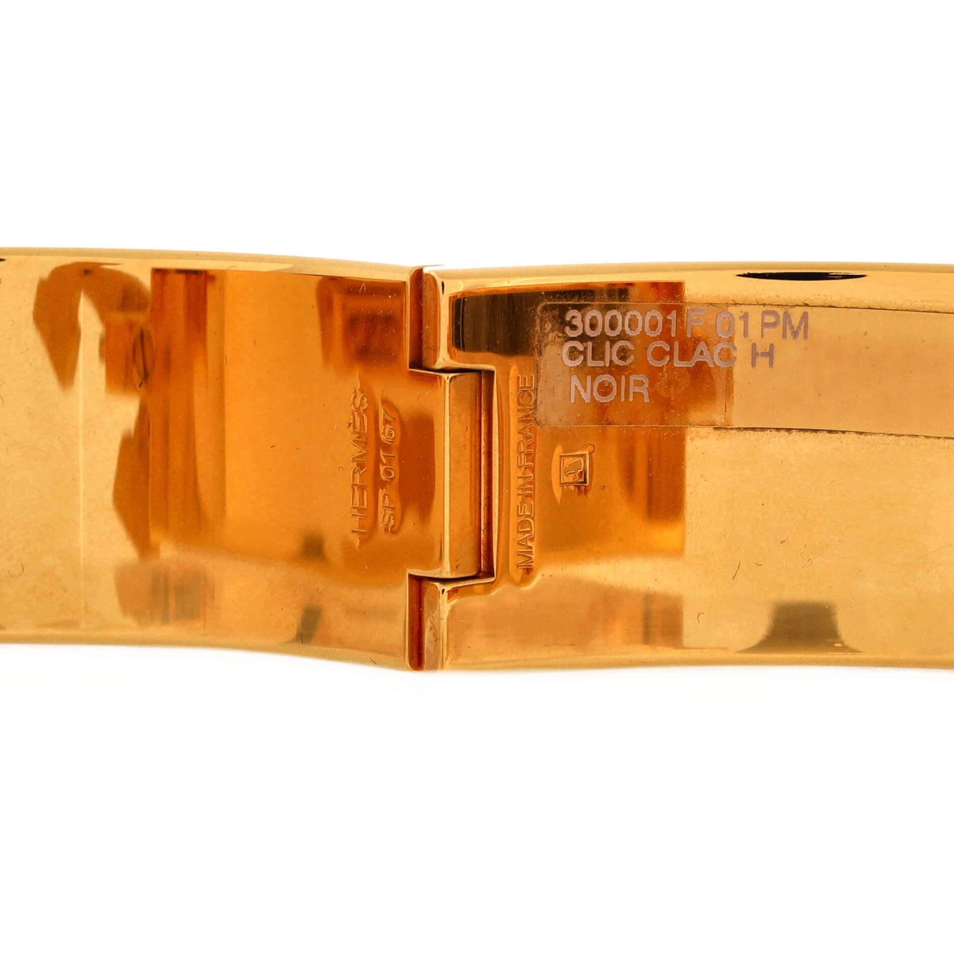 Clic H Bracelet Enamel Wide, Alternate, color, Metallic Gold
