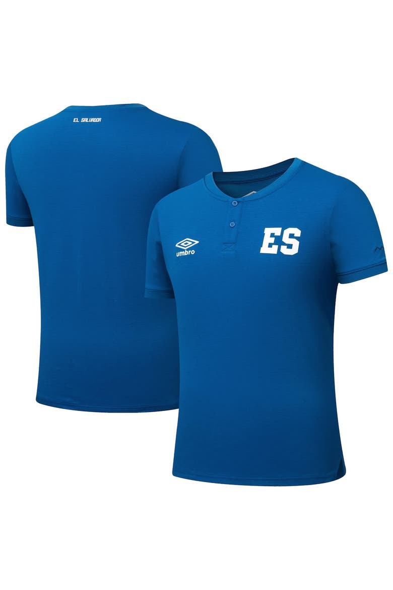 Men's Umbro  Blue El Salvador National Team Crew Neck Polo, Main, color, Blue