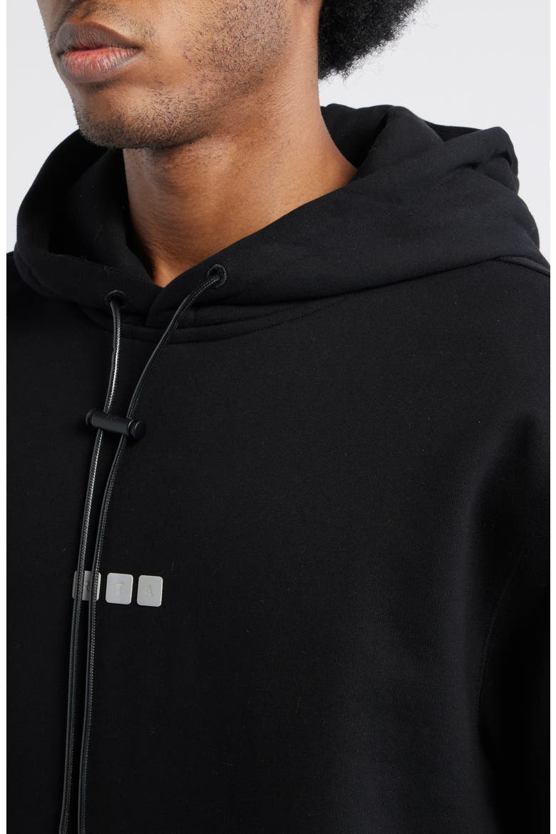 Dion Oversize Black Windows Error Cotton Hoodie, Alternate, color, BLACK WINDOWS ERROR