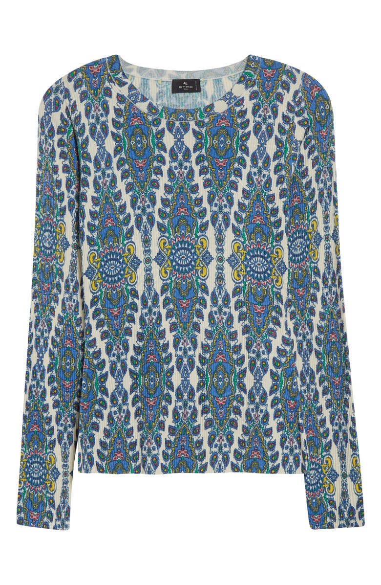 Etro Paisley Print Silk Blend Sweater, Main, color, 