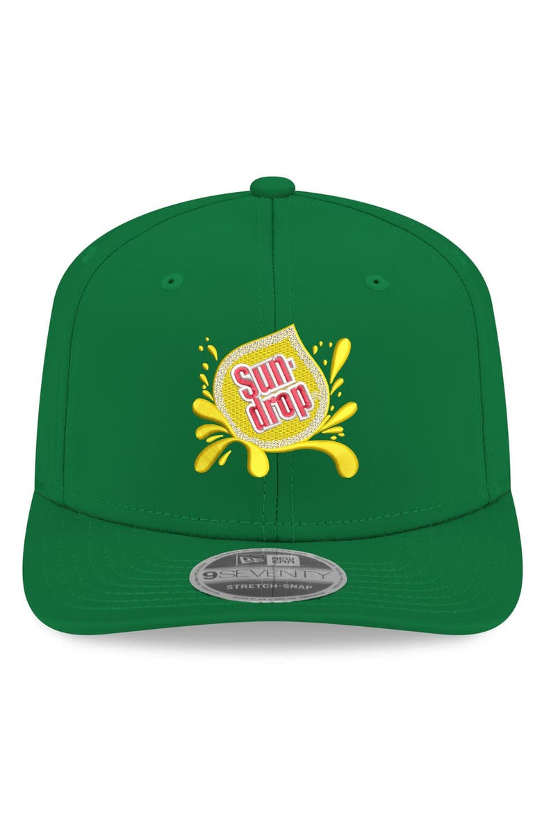 Men's New Era  Green Dale Earnhardt Jr. Sun Drop 9SEVENTY Stretch-Snap Hat, Alternate, color, Green