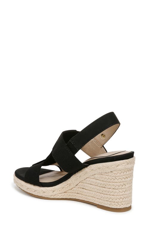 Lifestride Tallulah Espadrille Slingback Platform Wedge Sandal In Black