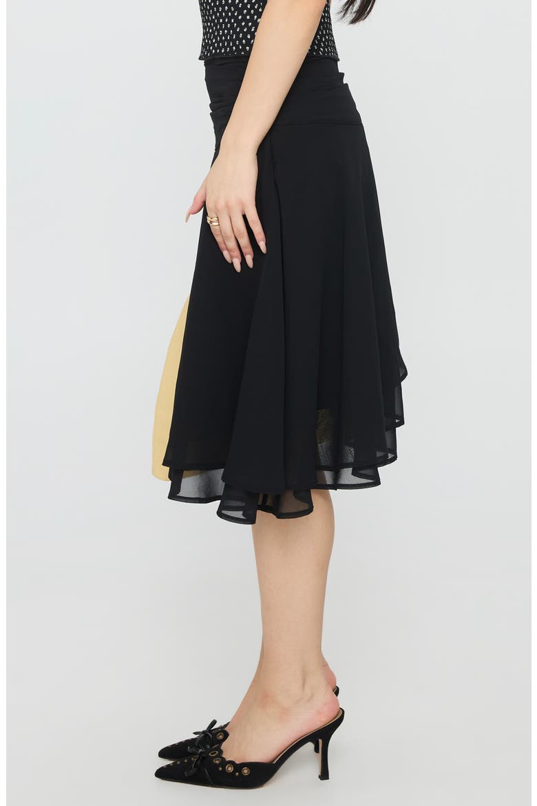 Evanescence Asymmetric Skirt, Alternate, color, BLACK