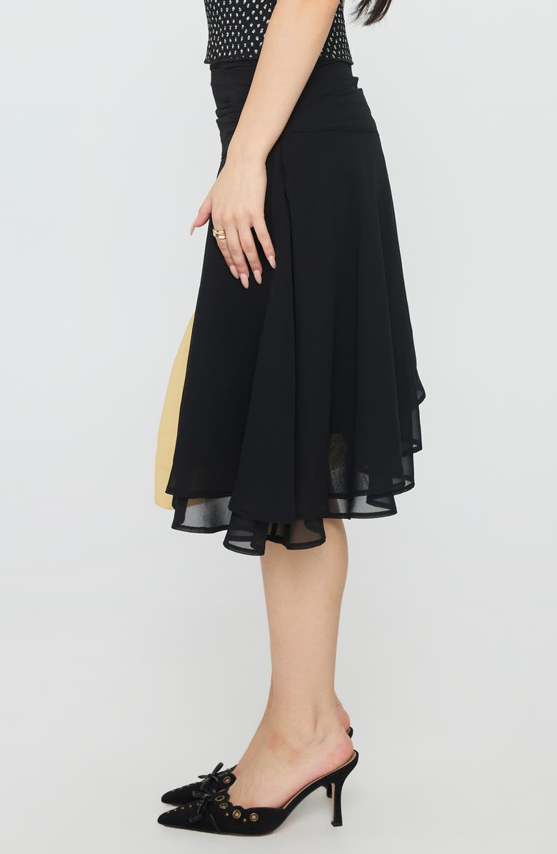 Princess Polly Evanescence Asymmetric Skirt, Alternate, color, Black