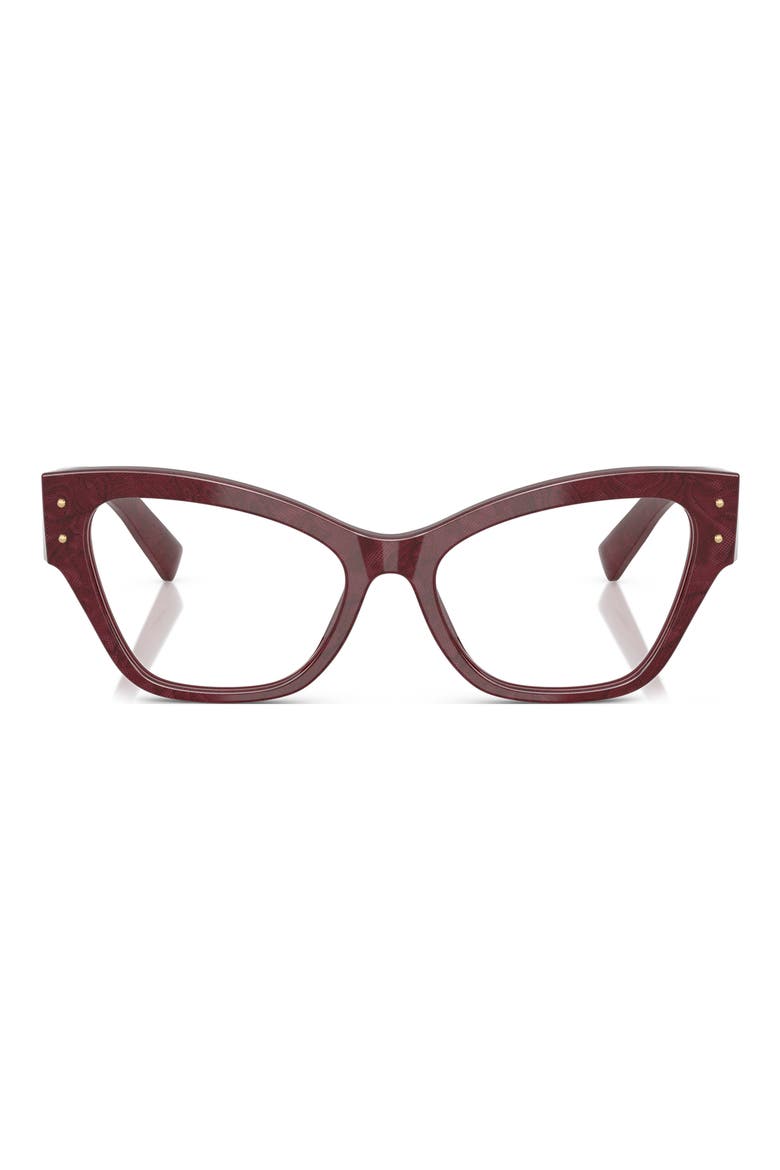 52mm Butterfly Optical Glasses, Main, color, BORDEAUX